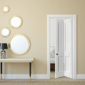 Primed Victorian Panel Folding Door